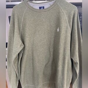 Johnnie-O Wren Plaited Cotton Blend Crewneck Sweater size medium, green
